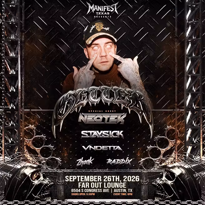 GETTER • NEOTEK • STAYSICK • VNDETTA — event poster at The Far Out Lounge Stage